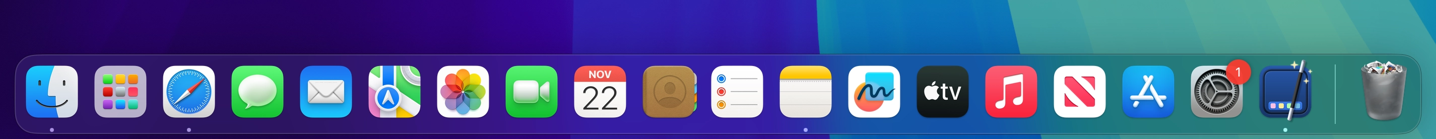 Show active apps only disabled (dark)